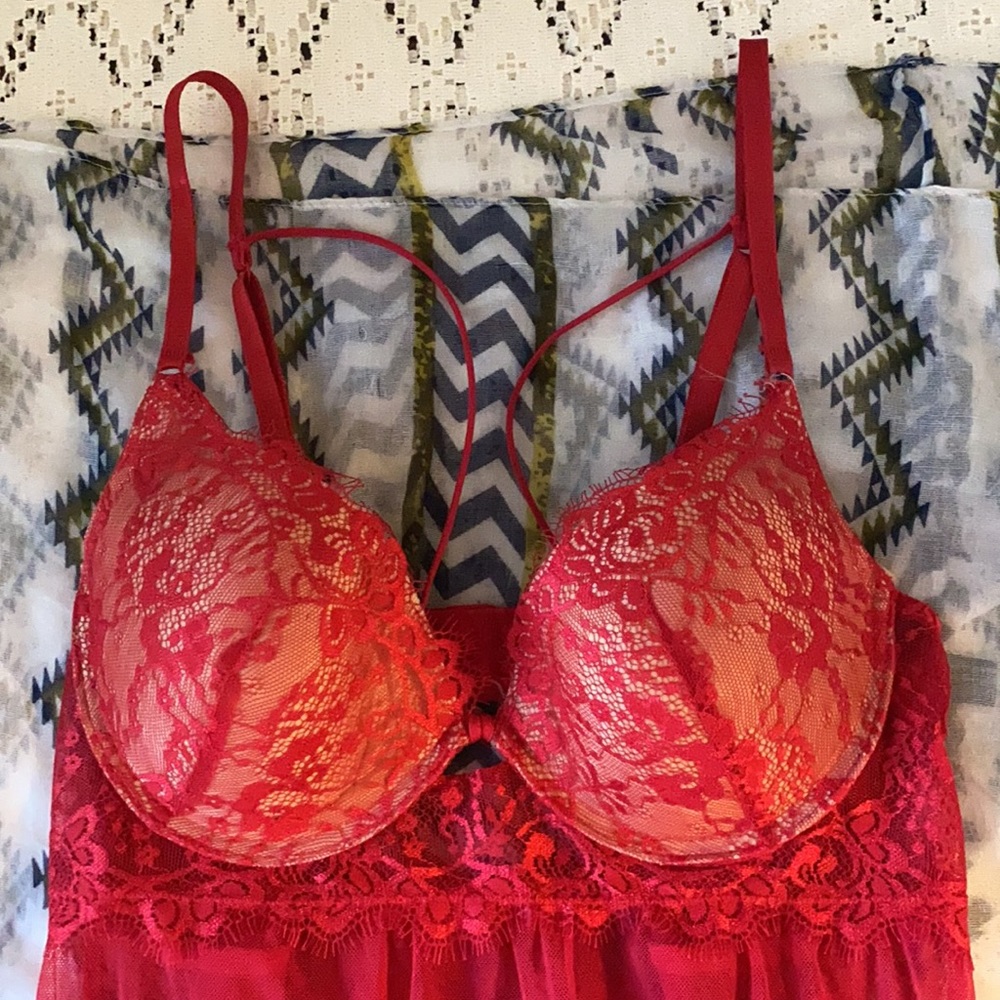 Red Underwire Slip - Picture 3 of 5